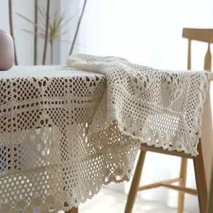 레이스 손뜨개 협탁 빈티지 테이블보 행사용 식탁보