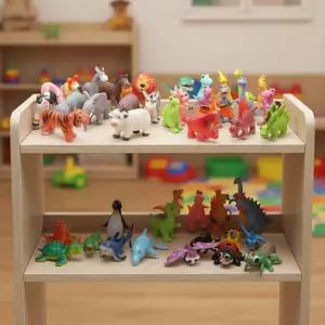 캐스B 소프트 사파리 38종세트 동물 피규어 역할놀이 곤충 해양 공룡 미니어처 모형 유아