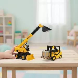 캐스B 엔지니어링 공사차 6종세트 지게차 수송차 기중기 트랙터 포크레인 레미콘 모래놀이