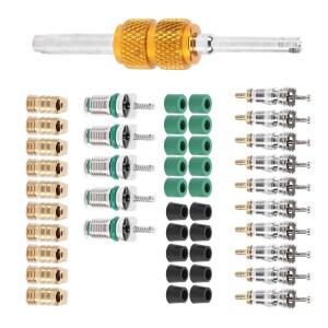 한 냉매 파이프 교체 키트 AC 밸브 코어 개스킷 및 도구 R410a R22 R134a 시스템 자동차 가정용