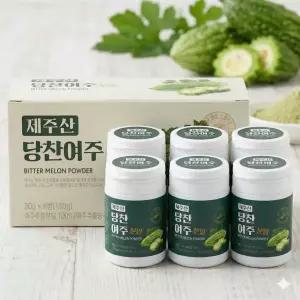 [GBMS] 제주산 당찬 여주분말 1박스 30gX2ea(60g) 3개 6병