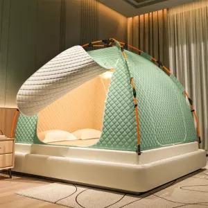 겨울용 침대 방풍 실내 인용 원터치 방한텐트 텐트 난방