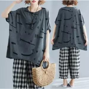 빅사이즈 박스 반팔티 티셔츠 B 02 반팔 티셔츠 여성 빅사이즈 박스티