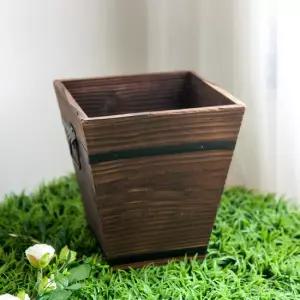 우드 방부목 대형 화분 사각 26x29cm 나무 원목 베란다 플랜트 인테리어 가드닝 원예