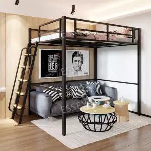 성인벙커침대 침대 2층벙커침대 경사 철제 사다리 원룸 블랙