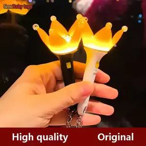 댄스복 방송 아이돌 무대 의상 발표회 K팝 라이트스틱 키체인 미니 소형 응원봉 꽃 플래시 라이트 펜던트