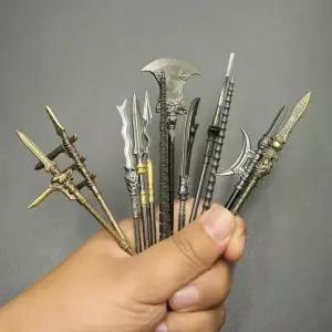 삼국지 무기 피규어 4종 세트 여포 사모 관우 방천화극 청룡언월도