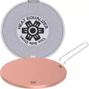 열 이퀄라이저-6인치 논스틱 구리 마감 레인지용 디퓨저 - 고른 요리 버너 커버 및 시머 플레이트를 위한