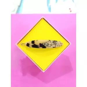 [하프클럽/ 주얼리] 세이브존05 프랑스 스몰 타원형 포인트핀 (연브라운호피