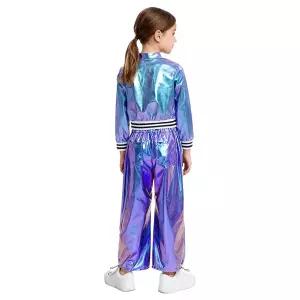 댄스복 방송 아이돌 무대 의상 발표회 키즈 재즈 댄스 메탈릭 자켓 재킷 바지 포함디스코 스트리트 댄스웨