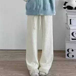 [다잇템] 여성 와이드핏 부드러운 트랙수트 롱 바지_24697178_588872