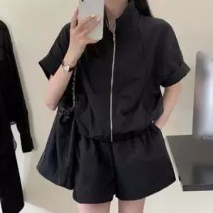 [다잇템] 여성 색상 4종 반소매 집업 라이트 하프팬츠 SS 세트_24697196_588872