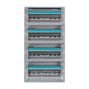 면도날 저자극 파워 4개 콰트로 리필 티타늄 쉬크 카트리지 커스텀 면도기