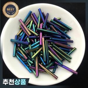 48 개/몫 2.520mm 긴  실버 코어 체코 유리 씨앗 나팔 비즈 튜브 쥬얼리 의류  6 색상 사용 가능