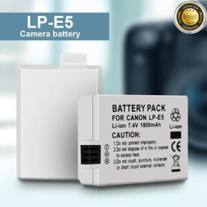 PALO LP-E5 카메라 배터리 팩 캐논 Eos 450D 키스 X3 F Rebel Xsi용 lp-e5 1800mAh 7.4V