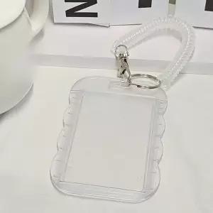 댄스복 방송 아이돌 무대 의상 발표회 포토 카드 홀더 열쇠 고리  장식 학생 ID 배지 슬리브