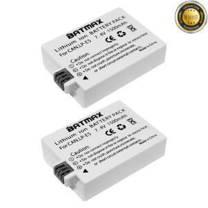 캐논 EOS 반란군 XS T1i 1000D 키스 X3X2 F용 1500mAh LP-E5 배터리 2팩