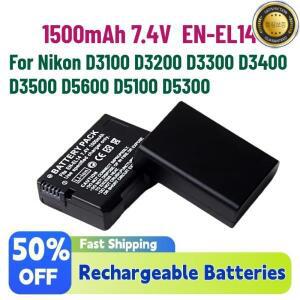 새로운 재고 있음 1500mAh 7.4V EN-EL14A 니콘 D3100 충전식 배터리 팩
