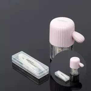 개인 위생 렌즈세척기 1p x 10개 1묶음 반자동 회전 핑크 렌즈세척통