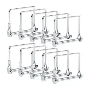 트루리고 10팩 트레일러 커플러 핀 5/16x3-3/8인치 견인 히치 헤비 듀티 와이어 잠금 RV 보트 농장 장비용