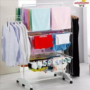 공간활용 INN270L0 빨래 건조대 이동식 이불 건조대 6단 대형 접이식 베란다