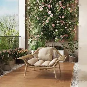 라탄야외의자 발코니테라스 라운지소파 휴식체어