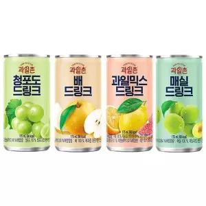 [셀러허브]과일촌 드링크 매실30개+과일믹스20개+배20개+청포도20개 175ml 90캔 (S40903903)