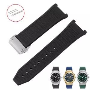 호환  Ferragamo F80 스포츠 시리즈 시계 스트랩 실리콘 블랙 시계 밴드 남성용 방수 노치 손목 26mm