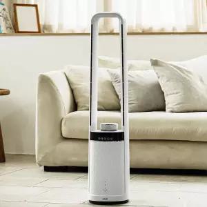 저소음 타워형 무드등 날개없는선풍기 리모컨형/거실선풍기 가정용 사무실 업소용선풍기