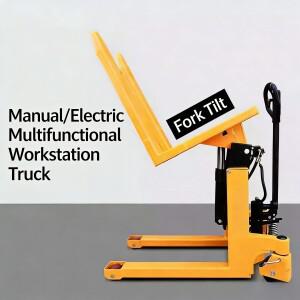 1톤 고리프트 전동 자동 팔레트 틸팅 트럭 중장비 산업용 워크스테이션 플립 핸들링 카트 창고용