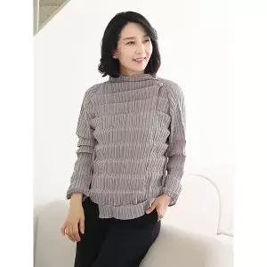 [하프클럽/쉬즈마담]J31789 입체플리츠 피아노 랩블라우스&가디건 엄마옷