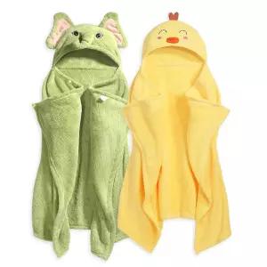 WODHOY 후드가 달린 타월 및 목욕 타월 두껍고 흡수력이 좋은 타월 2팩 대형 127 x 81.3cm(50 x 32x2.54cm)