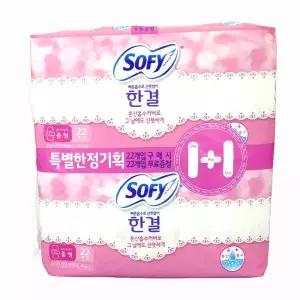 엘지생활건강 소피 한결 중형 22개+22개 1+1 44개x8입