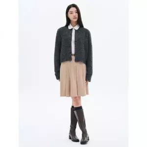 에잇세컨즈 미디 플리츠 스커트 베이지 416987