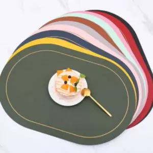 노르딕 양식 북유럽풍 가죽 식탁 테이블 매트