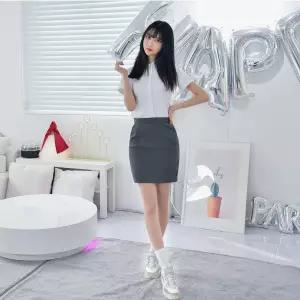 교복몰 (허리조절)하복 진그레이 교복치마 교복 학생.