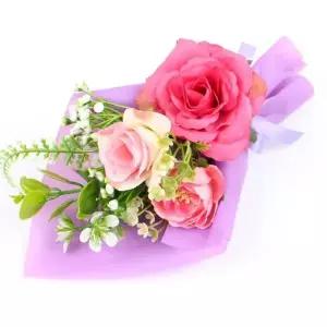 [골드스마일]장식용조화 선물용 꽃다발 알찬구성 테이프포함 납골당꽃장식