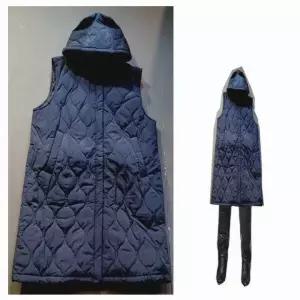 마후쿠 빅사이즈 패딩 후드 롱조끼ab6653