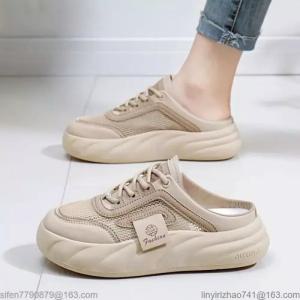 여성 볼넓은 통굽 메쉬 슬리퍼 발편한 뮬 운동화