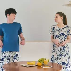 (커플속옷)폴리스판 하와이언나염 바지VEPS104MW