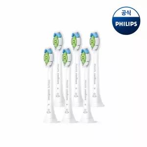 PHILIPS 필립스 소닉케어 W 옵티멀 화이트 칫솔모 화이트 6개입 HX6066/14