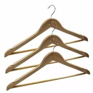 베이직 OPA687G7 나무옷걸이 3P 정장옷걸이 남자옷걸이 코트용