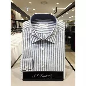 [듀퐁](김해점)26년SS 신상품 린넨 혼방 소재 스트라이프 긴소매 슬림핏셔츠 SE6SM22LS758SNY