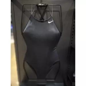 나이키 NIKE스윔 NIKE스윔여성수영복 앤서 솔리드 미들 레이스업 타이백 NESSG000-001 블랙 457273