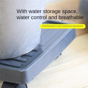 바퀴가 달린 꽃 냄비 스탠드 트레이, 다기능 디스크 베이스, 내구성 이동식 원형 사각형 분재 식물