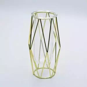 [알티피아]bns 골드 다이아 와이어 철제 화병 유리꽃병