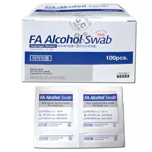 FA Alcohol Swab 에프에이알콜스왑(이소프로판올) 100매입 일회용 살균소독 26.09.29까지