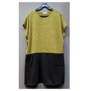 마후쿠 빅사이즈 원피스형 롱조끼ab6389