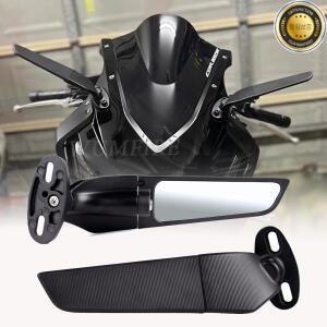 혼다 용 CBR1000RR CBR 250R 300R 오토바이 미러 수정 된 바람 날개 조정 가능한 회전