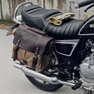 오토바이 사이드백 바이크 리어백 레트로 스쿠터 가죽 빈티지 클래식 브래킷 탑박스 백팩